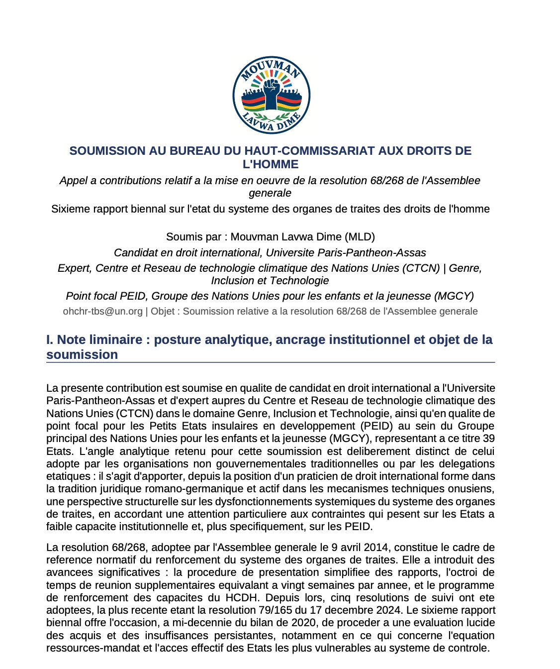 Treaty Bodies / Organes de Traités