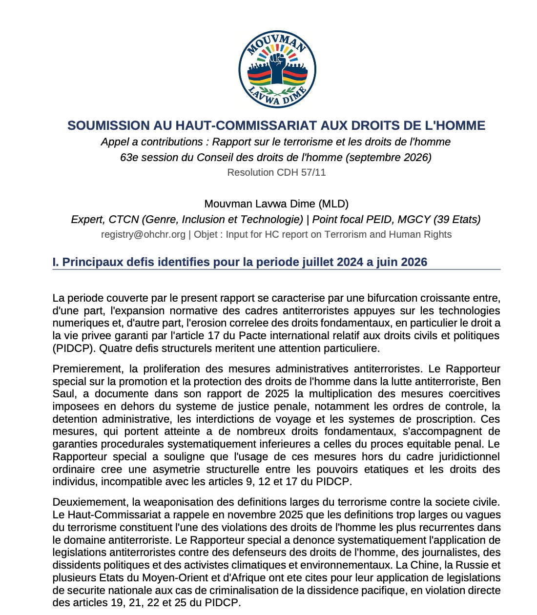 Terrorism & Privacy / Terrorisme & Vie Privée
